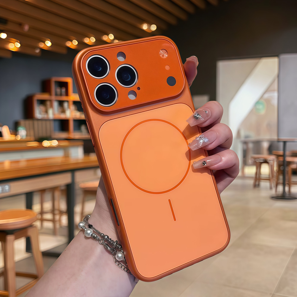 Ốp Điện Thoại Từ Tính Mờ Cho IPhone 17 Pro Max Air 13 14 15 16 Pro Max Chống Rơi Bảo Vệ Ống Kính Vỏ Cứng Vỏ Bảo Vệ Điện Thoại