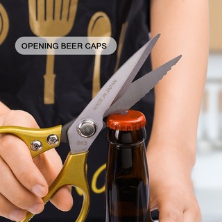 Kéo inox thế hệ thứ 4 - Kéo gia cầm nhà bếp hạng nặng - Kéo đa chức năng có tay cầm bằng nhôm
