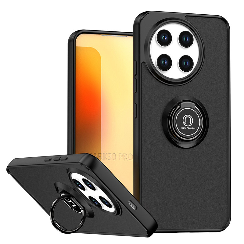Dành cho Tecno Spark 30 Pro KL7 Vỏ mờ mờ mờ có giá đỡ vòng xoay Ốp lưng TPU chống sốc