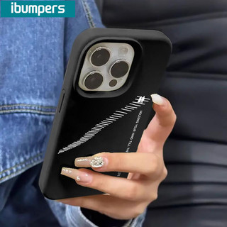 Ibumpers INS Đen Trắng Cặp Đôi Ốp lưng iPhone 17 Pro Max 16 15 14 Plus 13 12 11 Pro Max Silicon Mềm Chống Sốc Ốp Lưng
