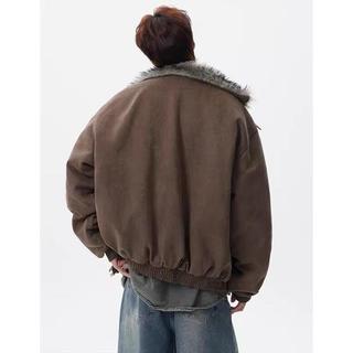 Áo khoác độn cotton nam GKSSS Da lộn phong cách Mỹ thương hiệu hợp thời trang phong cách unisex chất lượng cao