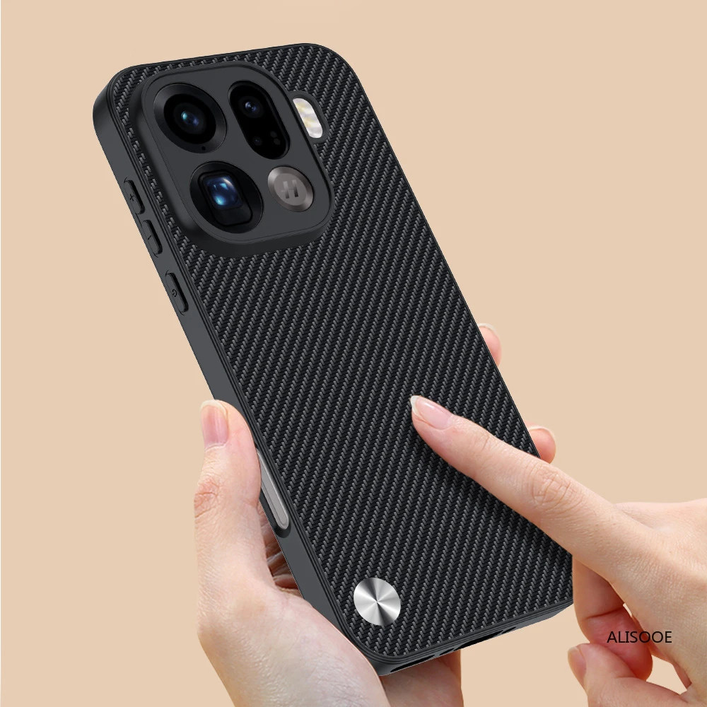 Da Funda Cho OPPO Find X9 X9 Pro Ốp Lưng Họa Tiết Sợi Sang Trọng PU-Leather Bảo Vệ Vỏ Chống Sốc Capa