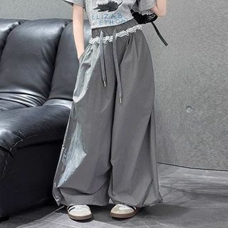 Set đồ hè cho bé gái – áo thun ngắn tay + quần ống rộng thời trang, chất mát, dáng xinh