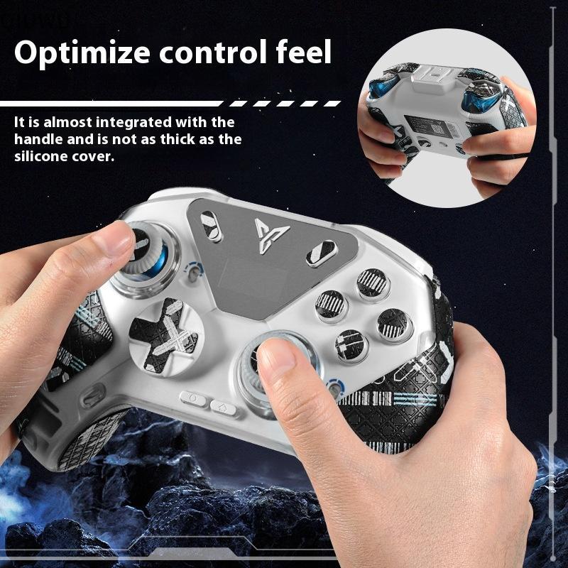 Nhãn dán chống trượt QIUWU cho Flydigi Vader 3 Pro Flydigi Vader 4 Pro Tay cầm trò chơi không dây Nút tay cầm chơi Game Bộ băng chống trượt.
