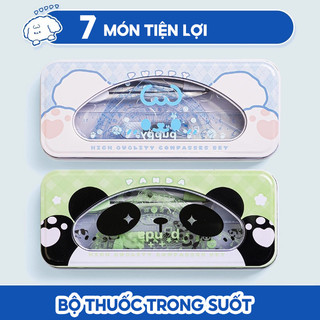 Bộ Dụng Cụ Học Tập 7 Món – Thước Kẻ, Eke, Compa Đa Năng Đầy Đủ, Bộ Đồ Dùng Học Sinh Tiện Lợi & Đẹp Mắt