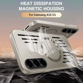Ốp điện thoại tản nhiệt sạc không dây từ tính cho Samsung Galaxy A56 A55 5G Vỏ cứng siêu mỏng đơn giản