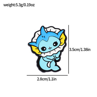 7 Cái / bộ Pokemon Eevee Kim Loại Huy Hiệu Pokemon Hợp Kim Thổ Cẩm Trang Trí Phụ Kiện Pin