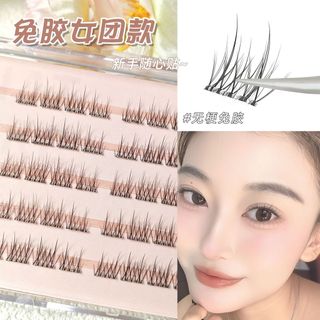 Lông mi giả tự dính Mô phỏng thân cây trong suốt Phong cách phân đoạn 0,05 Lông mi dày