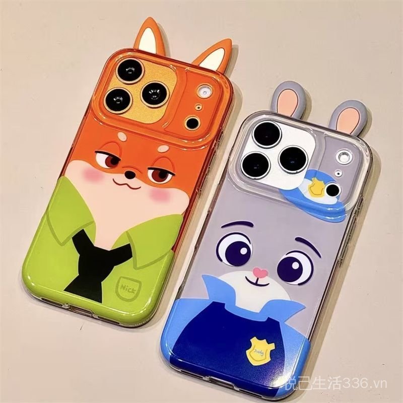 Phiên bản dễ thương Judy Nick Thích hợp cho iPhone16promax17 Vỏ bảo vệ 15 13 12 11 Kết cấu da 14PRO
