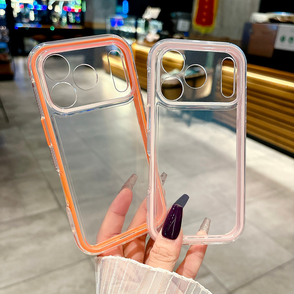 Ốp Điện Thoại Nhựa Lấp Lánh Kim Cương 3D Anh Đào Cho iPhone 17 Pro Max 16 Plus 15 14 13 12 11 Vỏ Bảo Vệ Chống Sốc