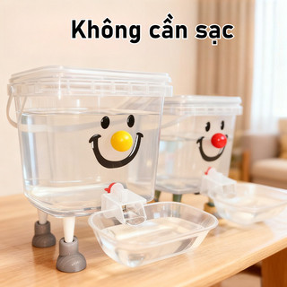 Máy Phân Phối Nước Tự Động 5L Cho Thú Cưng - PP An Toàn, Bình Trong, Bát Chống Tràn Hiệu Quả