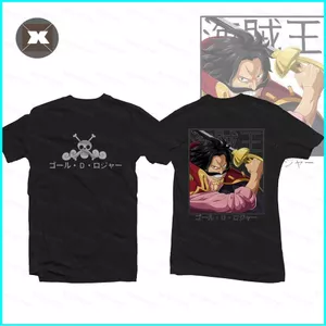 GN One Piece Áo Thun cổ tròn tay ngắn, phong cáchAnime Gol D. Roger, phù hợp mọi kích cỡ