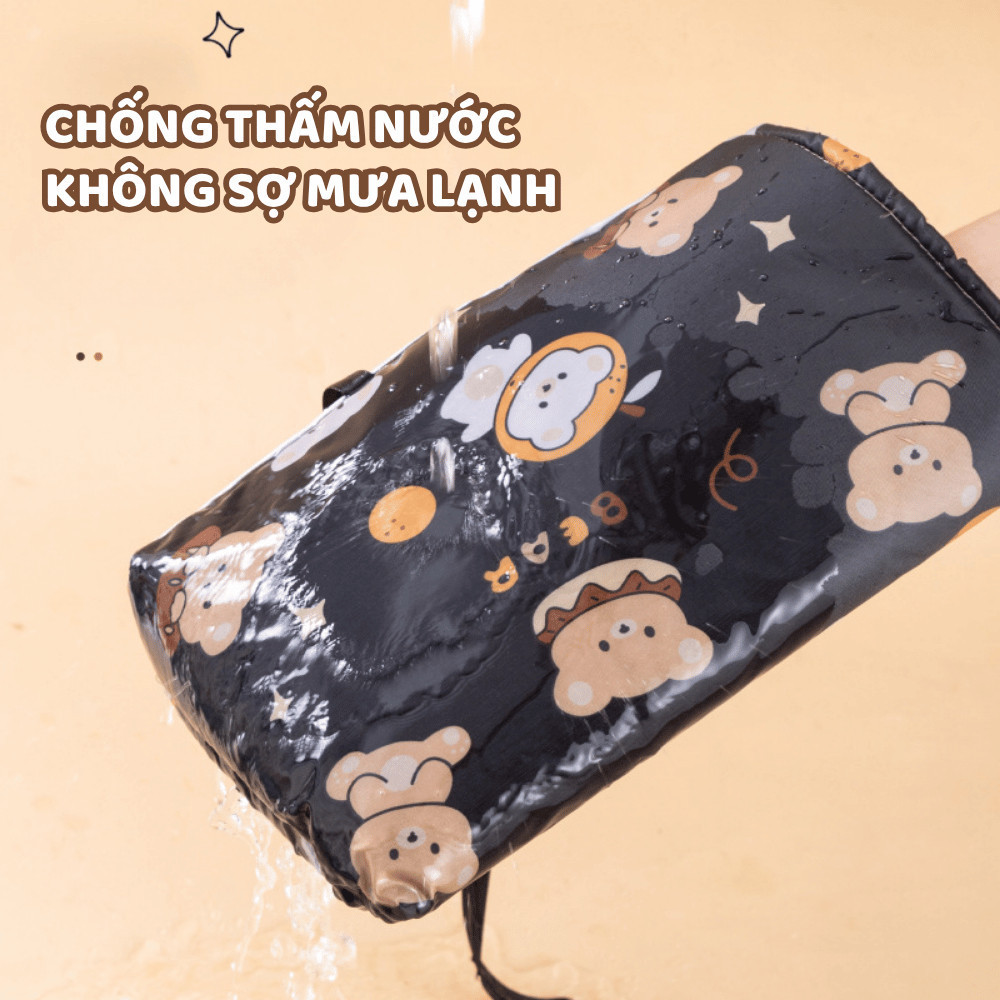 Găng Tay Lái Xe Lót Lông Cừu Ấm Áp Cho Nam Nữ Gắn Xe Máy Chống Nước Chống Gió Lạnh Richouse
