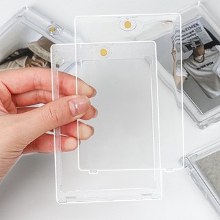 1 / 3 / 5 Cái 35PT Vỏ bảo vệ thẻ từ tính cho ảnh thần tượng - Giá đỡ hiển thị thẻ thể thao trong suốt cứng