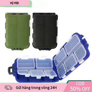 【Hỷ】Bộ hộp mồi câu cá 10 ngăn chống thấm cao cấp, kèm khay phân loại rõ ràng, thuận tiện cho những chuyến câu dài ngày