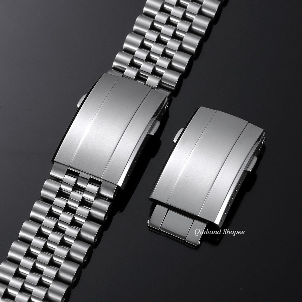 Chải Chắc Chắn Thép Không Gỉ 304 Gấp Khóa Khóa 18 Mm 20 Mm Cho SEIKO 5 Diver Lặn TUNA Samurai Kim Loại Khóa Nút Thay Thế Cho Nam Nữ