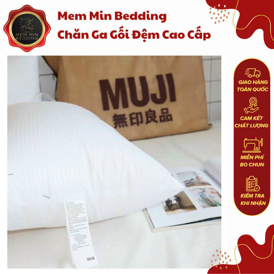 (RG44) Ruột Gối Nằm Muji Xuất Khẩu Cao Cấp 50x70cm Phồng To,Mềm Mại Cao Cấp - Memminbedding