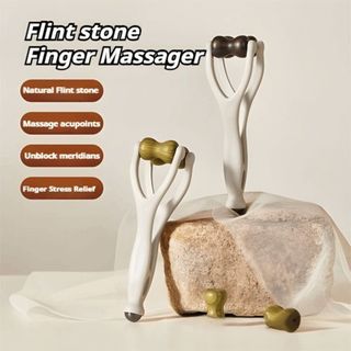 Con lăn Massage ngón tay FANGHUI, Thiết kế kẹp Máy mát xa ngón tay bằng gỗ nguyên khối, Di động với 360° Con lăn Bấm huyệt để giảm kinh tuyến trị liệu bằng tay