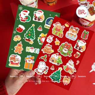 Sỉ 5/10/15/20 Sticker Noel trang trí thiệp,hộp quà Giáng sinh,hình dán trang trí Noel đáng yêu,quà tặng học sinh ANGI