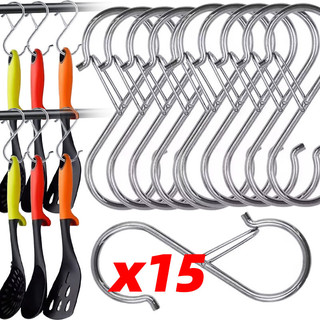 5 / 10 / 15 Cái Móc S đa chức năng có khóa - Móc treo hình chữ S hạng nặng Dụng cụ sắp xếp phòng tắm nhà bếp