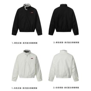 Áo khoác nam cotton retro với cổ lông thú và lót lông cừu, ấm áp và chất lượng cao