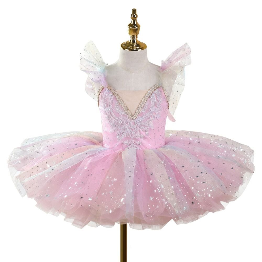 TPKSF98 Đầm Ba Lê Trẻ Em, Đầm Dự Tiệc Hiện Đại Ballet Tutu, Đầm Công Chúa Lấp Lánh Thời Trang Trẻ Em Bé Gái