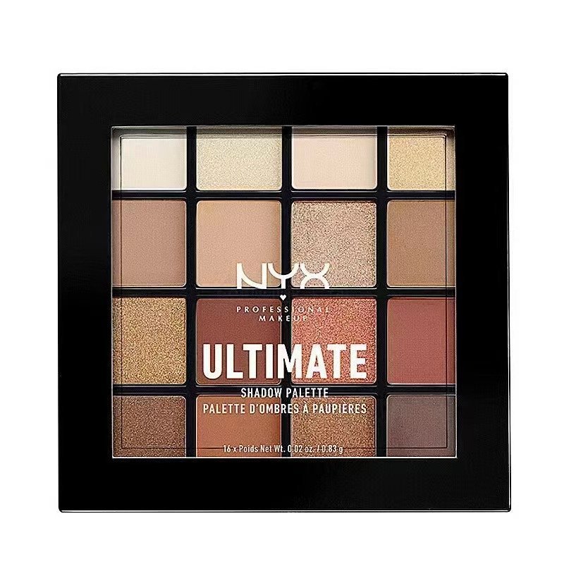 Bảng phấn mắt NYX 16 màu tông màu đất mờ ngọc trai lâu trôi không thấm nước TRDK