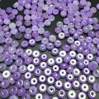 ((20 Chiếc) Ngọc Tím 6mm, Nguyên Liệu Tự Làm Vòng Tay