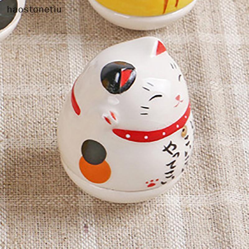 NS Nhật Bản Gốm May Mắn Tumbler Daruma Thủ Công Hoạt Hình May Mắn Đồ Trang Trí Phong Cảnh Trang Trí Nhà May Mắn Tượng Các Bức Tượng Nhỏ NS