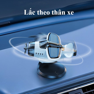 Máy Bay Trang Trí Năng Lượng Mặt Trời - ABS Cao Cấp, Xoay 360° Mượt, Trang Trí Bảng Điều Khiển Xe