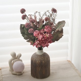 Hoa Giả Trang Trí Bó Hồng Cẩm Tú Cầu Cỏ Lau Vintage Decor Nhà Cửa Phòng Khách Chụp Ảnh Cao Cấp Phụ Kiện Quà Tặng Đám Cưới Sang Trọng Lụa Nhân Tạo Đẹp Hiện Đại Retro Bắc Âu Cắm Bình Để Bàn Nghệ Thuật 40cm Mùa Thu Thẩm Mỹ