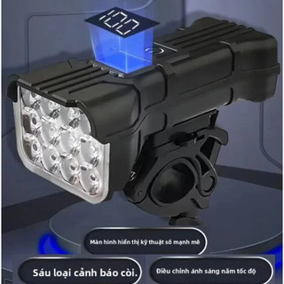 12 Đèn LED Sạc Trước Xe Đạp Có Sừng MTB Đầu Đèn An Toàn Cho Đi Xe Đạp Ban Đêm Chống Nước IPX 5 đèn bán như tôm tươi