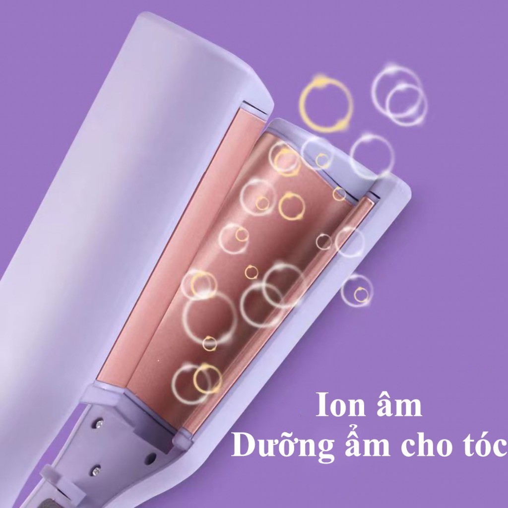 Máy Uốn Tóc Xoăn Sóng Nước Hippie 32mm Chất Liệu Gốm Sứ Cao Cấp
