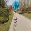 LAKAM Rainbow Hot Air Balloon, Xoay Sequins Chất liệu nhựa Máy quay gió, Wind Twister 4X Balloon Chiều cao 43,3 inch Pinwheels Kích thước khổng lồ Sử dụng ngoài trời
