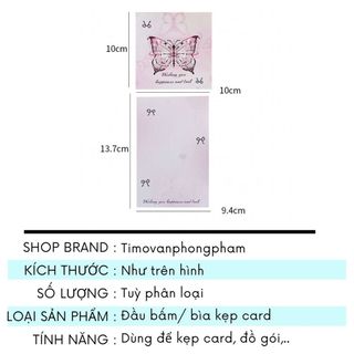 Đồ Gói Card Bìa Đầu Bấm Gập Cute Phong Cách Hàn Quốc Pastel Dễ Thương Tổng Hợp Timo GQ65