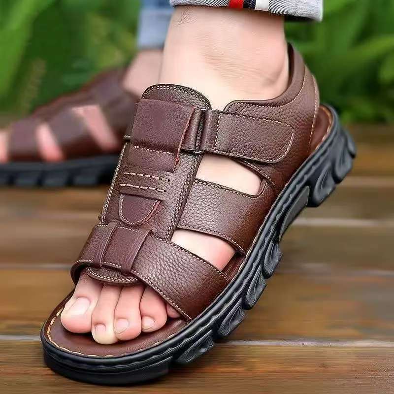 Giày Sandal Đi Biển Nam Mùa Hè Lái Xe Thoáng Khí Chống Trơn Trượt Đế Mềm Dép Thường Ngày 3GOB