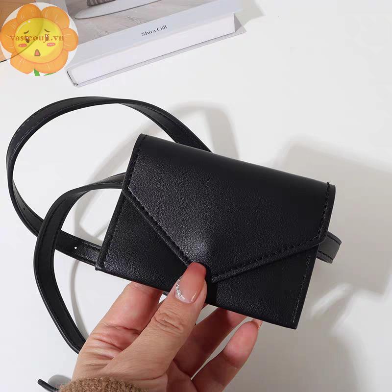 VASTJI Retro Phong Cách Hàn Quốc Nữ Thắt Lưng Túi Chìa Khóa Điện Thoại Kép Trang Trí Dây Mỏng Phụ Kiện Thời Trang Cho Nữ VN