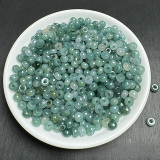 Ngọc Jadeite Tự Nhiên - Hạt Nước Xanh 6x3mm Lỗ 2mm - Dùng Để Làm Vòng Tay