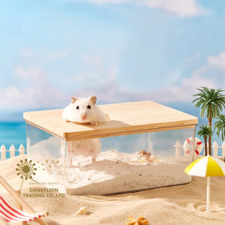 [DANDELION] Nhà tắm Hamster Hộp cát Hamster trong suốt Bồn tắm Phòng tắm Nhà vệ sinh Hộp đựng đồ tắm cho thú cưng nhỏ Đồ dùng trong suốt