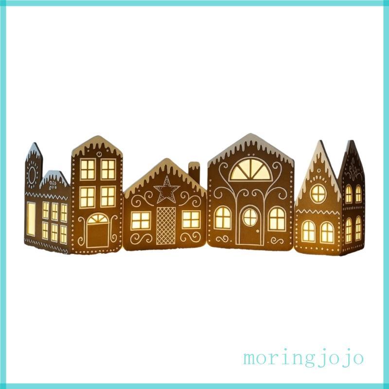 JoJo Handbuilt Nhà bánh Giáng sinh lớn Bìa cứng Trang phục bìa cứng Trang trí làng cho bữa tiệc Giáng sinh