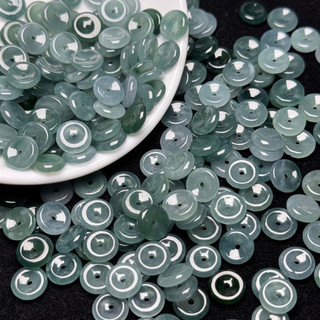 ((5 cái) Ngọc nước xanh tự nhiên 9mm với khóa an toàn rời - phụ kiện handmade)