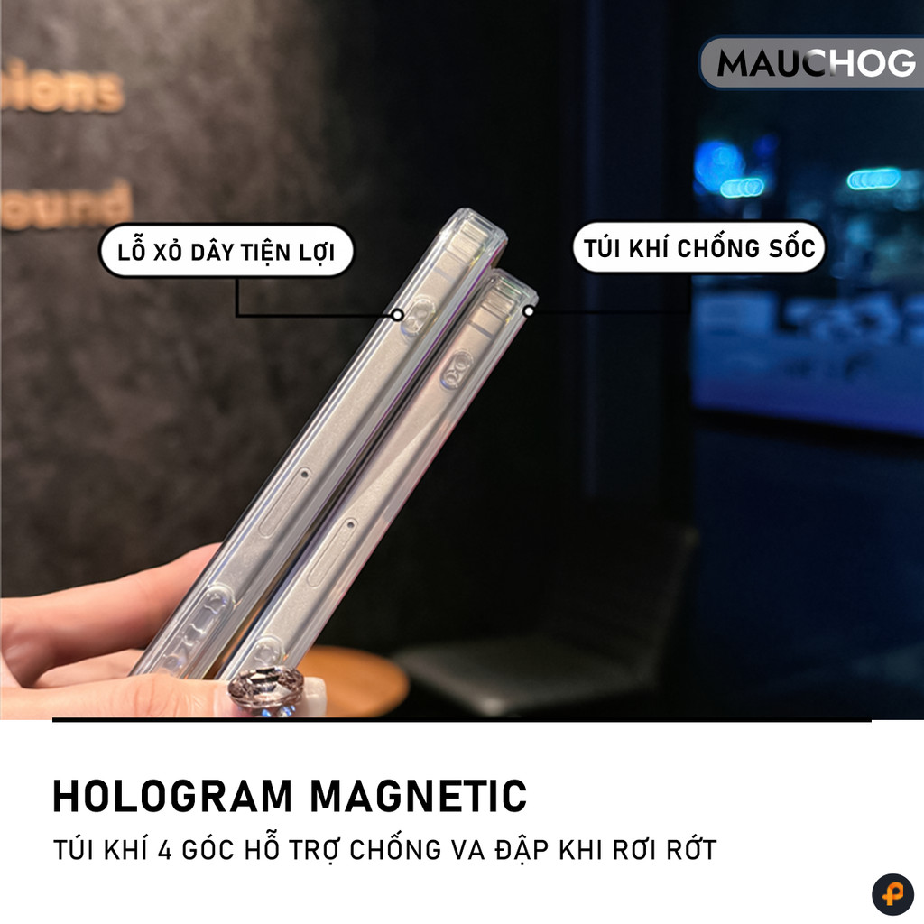 Ốp Lưng Phản Quang Đổi Màu Hỗ Trợ Sạc Không Dây Từ Tính Cho Điện Thoại iPhone 17 Pro Max 16 15 14 13