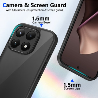 Dành Cho Xiaomi 15T Ốp điện thoại Cứng Mờ Da-Cảm Giác Mềm Khung TPU Chống Sốc Mỏng Vỏ