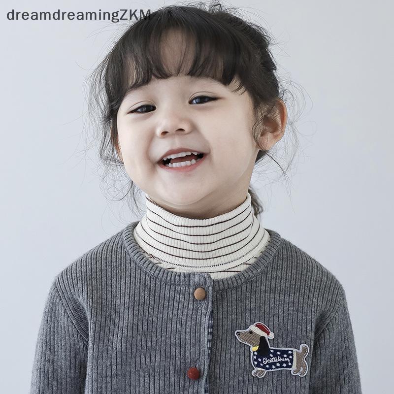 [dreamdreaming] Trẻ em Cổ áo có thể tháo rời bằng vải Cotton chống lạnh Cổ áo giả nửa cao cổ áo ấm cho bé [zkm]