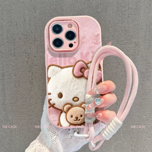 Ốp Silicone mềm iPhone 16/15/14/13/12/X Chống Rơi Sáng Tạo Dây Đeo Silicon Mềm Cho 11/7/8 Plus Thời trang B-XPVNJSXPM093