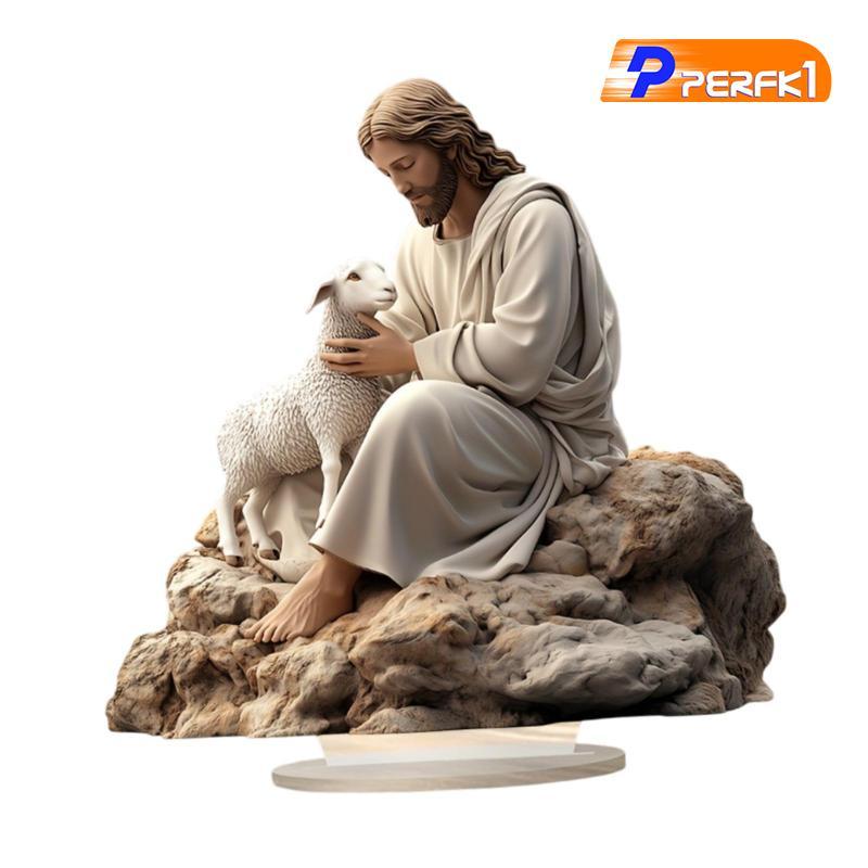 Giáng Sinh Chúa Giêsu Cừu Trang Trí Bàn Đa Năng Tôn Giáo Quà Tặng Trung Tâm Cho Bàn Ngày Lễ Bàn Phòng Khách Giáng Sinh