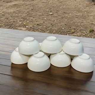 Bộ 10 bát cơm trắng, chất liệu sứ, giá rẻ, phù hợp mọi không gian bếp