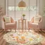 Thảm tròn trải sàn phòng khách nhung nước hoa vintage – thảm trang trí sofa & bàn trà, dễ vệ sinh, nhiều kích thước