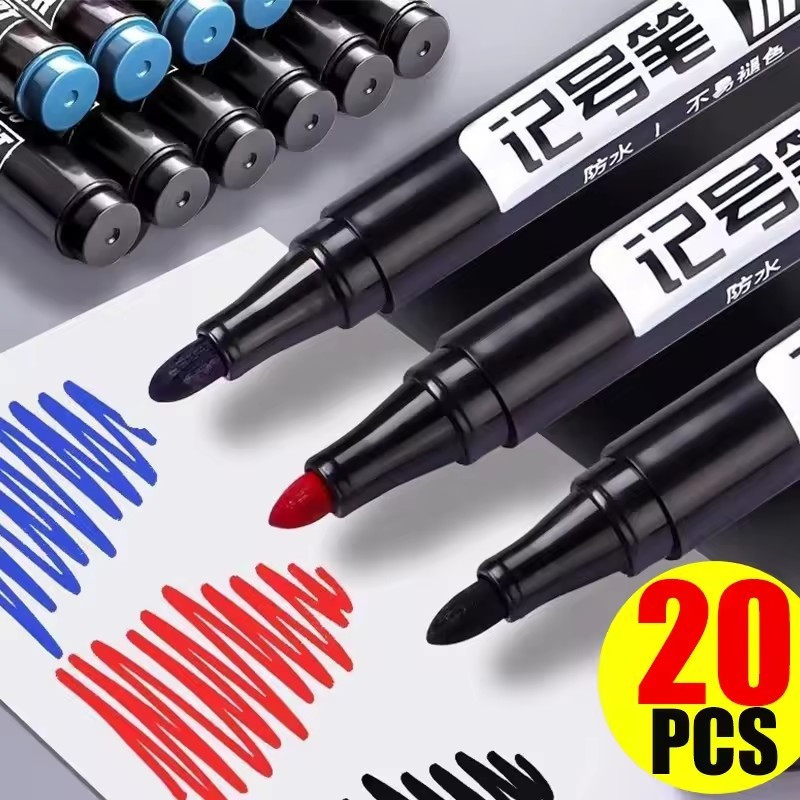 10 / 20 / 30 Cái Bút đánh dấu vĩnh viễn / Bút mực chống nước điểm mịn 1,5mm / Bút đánh dấu khô nhanh