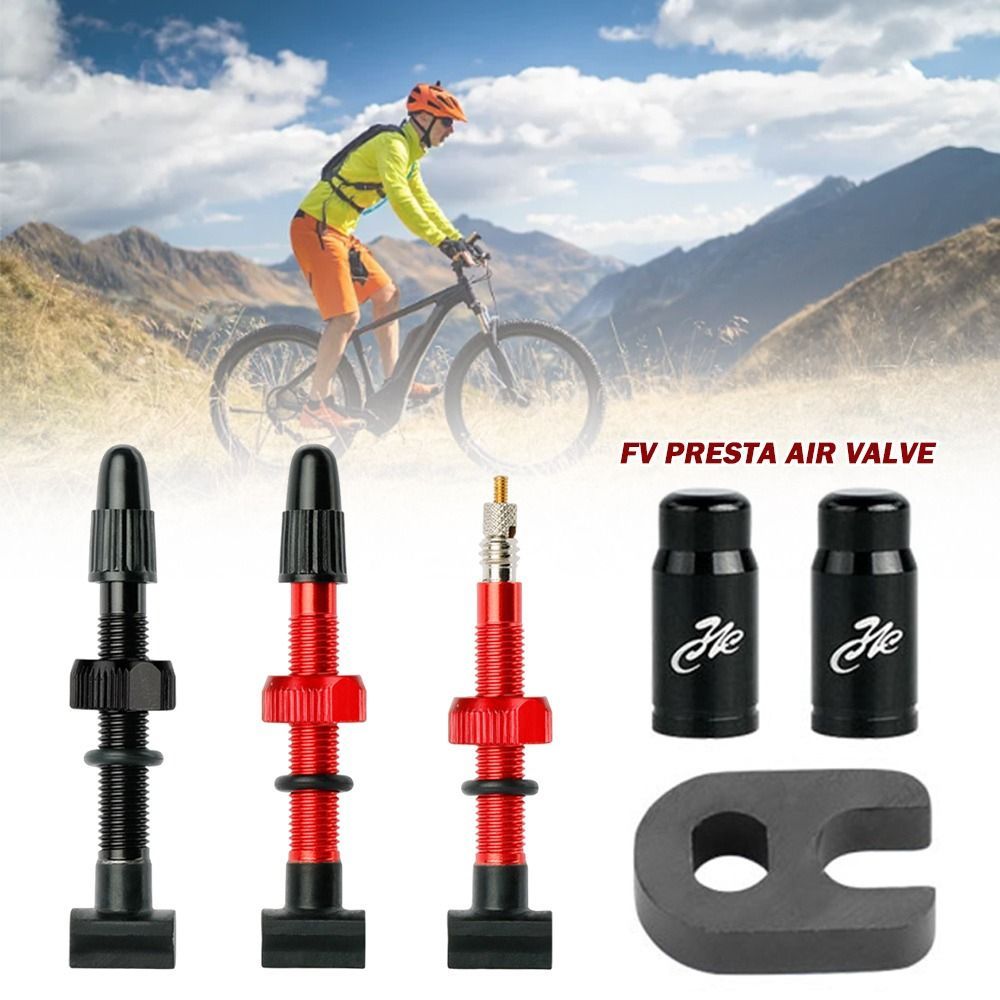 Vòi phun chân không xe đạp, van Presta bền, đế vuông, thanh nhôm 45/60/80mm, nhiều màu, dụng cụ ngoài trời